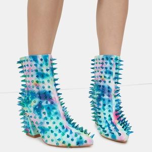 Dolls Kill Tie Dye Studded Booties BRAND NEW